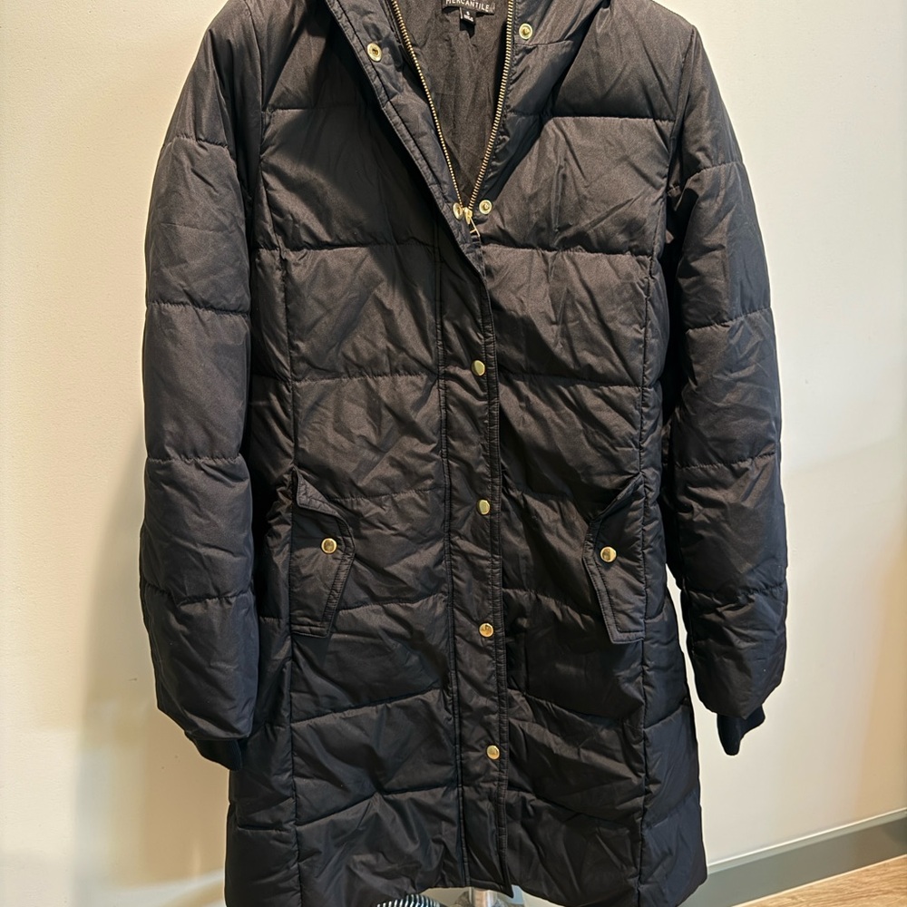 Women's Black J. Crew Mercantile Puffer Jacket